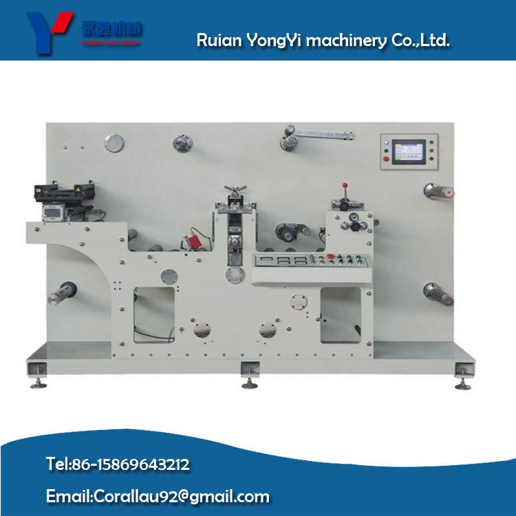 adhesive label semi-rotary die cutter with varnishing/flexo printing unit